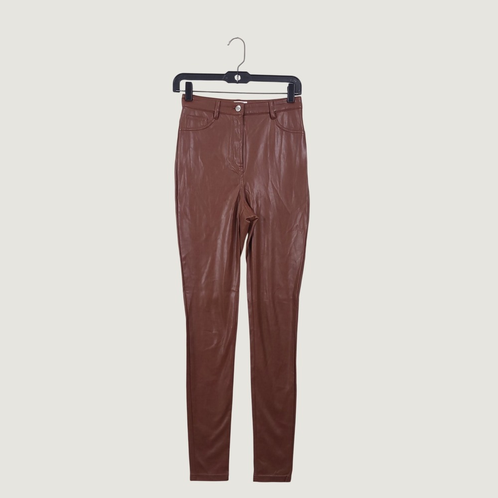 Wilfred Free Charm Pants Size 0 High Waisted Vegan Leather Skinny Casual Preppy